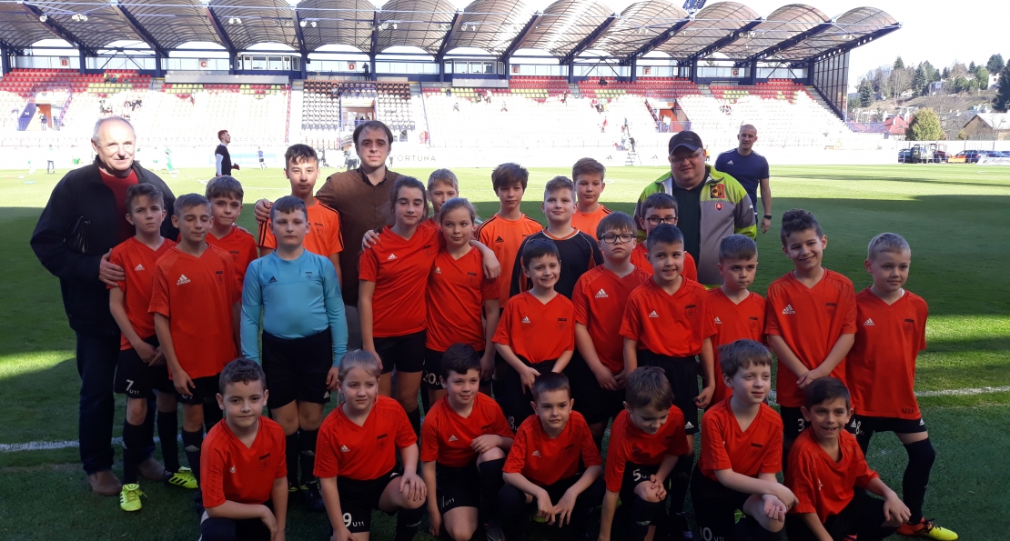 Futbalový zápas Ružomberok - Žilina za účasti detí z našej obce